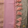 Light Pink Pure Khaddi Georgette Banarasi Handloom Dupatta Supply