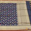 Navy Blue Pure Katan Silk Banarasi Handloom Dupatta Online