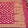 Orange-Pink Pure Katan Silk Banarasi Handloom Kadwa Jangla Dupatta Online now