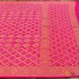 Gulabi Pink Pure Georgette Banarasi Handloom Bandhani Dupatta Online now