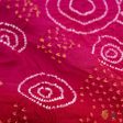 Rani pink-Red Pure Georgette Banarasi Handloom Bandhani Dupatta on Sale