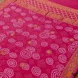 Hot Pink Pure Georgette Banarasi Handloom Bandhani Dupatta For Cheap