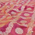 Light Orange-Gulabi Pink Pure Katan Silk Banarasi Handloom Dupatta Hot on Sale