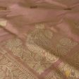 Light Pista Green-Peach Pure Katan Silk Banarasi Handloom Dupatta For Cheap