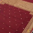 Maroon Pure Katan Silk Ektara Banarasi Handloom Saree Online Hot Sale