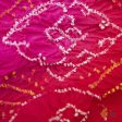 Rani Pink-Dark Orange Pure Georgette Banarasi Handloom Bandhani Dupatta Supply