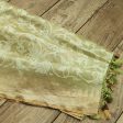 Mint Green Pure Kora Net Tissue Banarasi Handloom Dupatta Hot on Sale