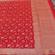 Red Pure Katan Silk Banarasi Handloom Kadwa Jangla Dupatta For Cheap