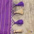 Purple Pure Katan Silk Banarasi Handloom Dupatta Cheap