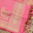 Gajri Pink Pure Silk Georgette Banarasi Handloom Dupatta Online Hot Sale