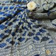 Midnight Blue - Navy Blue Pure Georgette Banarasi Handloom Bandhani Dupatta Online now