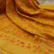 Mustard Pure Khaddi Georgette Banarasi Handloom Dupatta Supply