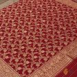 Maroon Pure Katan Silk Kadwa Jangla Handloom Dupatta Sale