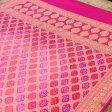 Hot Pink-Rani Pink Pure Georgette Banarasi Handloom Bandhani Dupatta Fashion