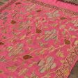 Light Pink Pure Chiffon Georgette Banarasi Handloom Dupatta Sale