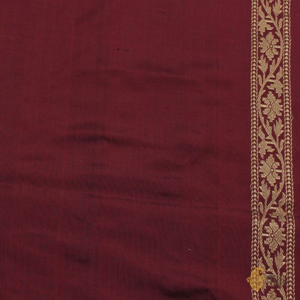 Maroon Pure Katan Silk Ektara Banarasi Handloom Saree Online Hot Sale