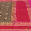 Black-Beige Pure Katan Silk Banarasi Handloom Saree Online now