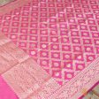 Light Peach-Pink Pure Katan Silk Banarasi Handloom Dupatta Online Hot Sale