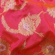 Light Orange-Gulabi Pink Pure Katan Silk Kadwa Jangla Handloom Dupatta Online