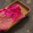 Indian Pink Pure Katan Silk Banarasi Handloom Dupatta Supply