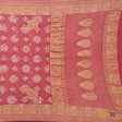 Coral Pink Pure Georgette Banarasi Handloom Bandhani Dupatta Cheap