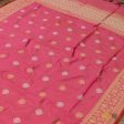 Pink Pure Katan Silk Banarasi Handloom Dupatta Sale