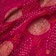 Rani Pink-Deep Magenta Pure Georgette Banarasi Handloom Bandhani Dupatta Discount