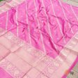 Gulabi-Gajri Pink Pure Katan Silk Banarasi Handloom Dupatta Hot on Sale