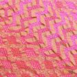 Light Fuchsia Pink - Coral Peach Pure Georgette Banarasi Handloom Bandhani Dupatta Fashion