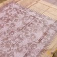 Mauve Pure Kora Net Tissue Banarasi Handloom Dupatta Online now