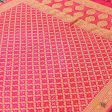 Gulabi Pink Pure Georgette Banarasi Handloom Bandhani Dupatta Online Sale