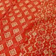 Orange Georgette Banarasi Handloom Bandhani Dupatta For Discount