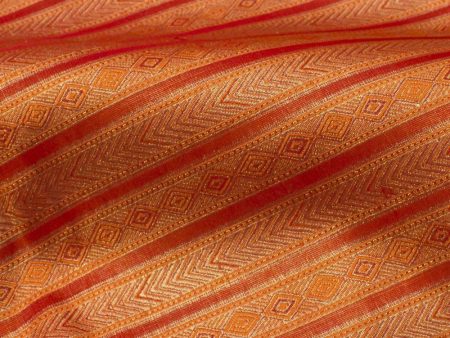 Red Pure Soft Satin Silk Banarasi Handloom Fabric Online