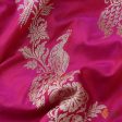 Rani Pink-Red Pure Katan Silk Banarasi Handwoven Dupatta For Cheap