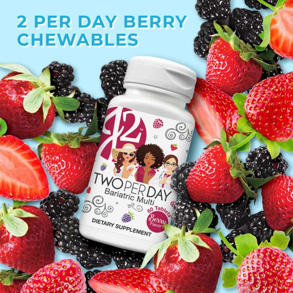 J2 Two per Day Berry Bariatric Chewable Tablets Hot on Sale