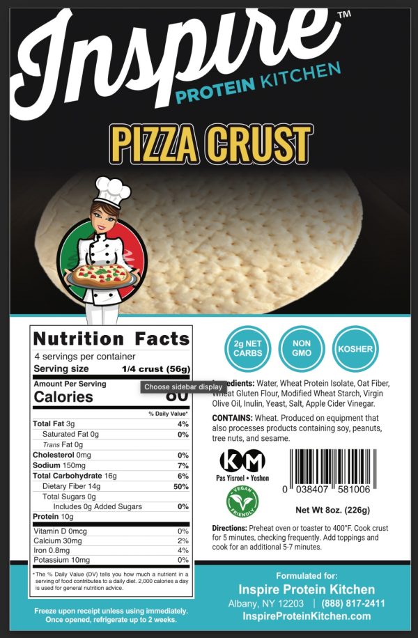 Inspire Protein Kitchen Pizza Crust – 2 Net Carbs, 10g Protein, Low-Carb Perfection Cheap