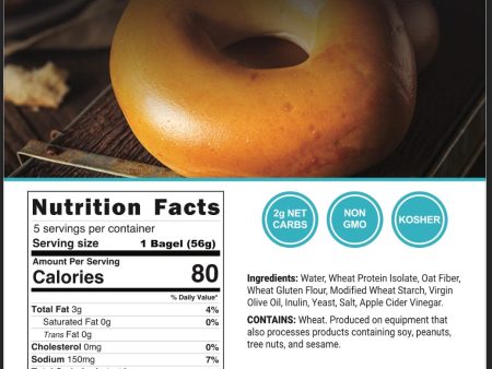 Inspire Protein Kitchen Bagels – 2 Net Carbs, 80 Calories, Guilt-Free, 10oz (284g) Online Hot Sale